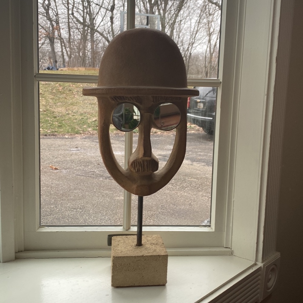 Bennington Potters “Man with Bowler Hat”. Engraved with Bennington’s info.